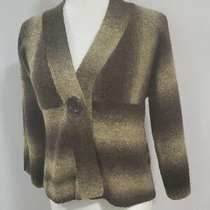 Studio Works Two-Tone Brown Cardigan